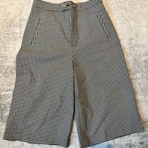 Maeve Black and White Houndstooth Skirt